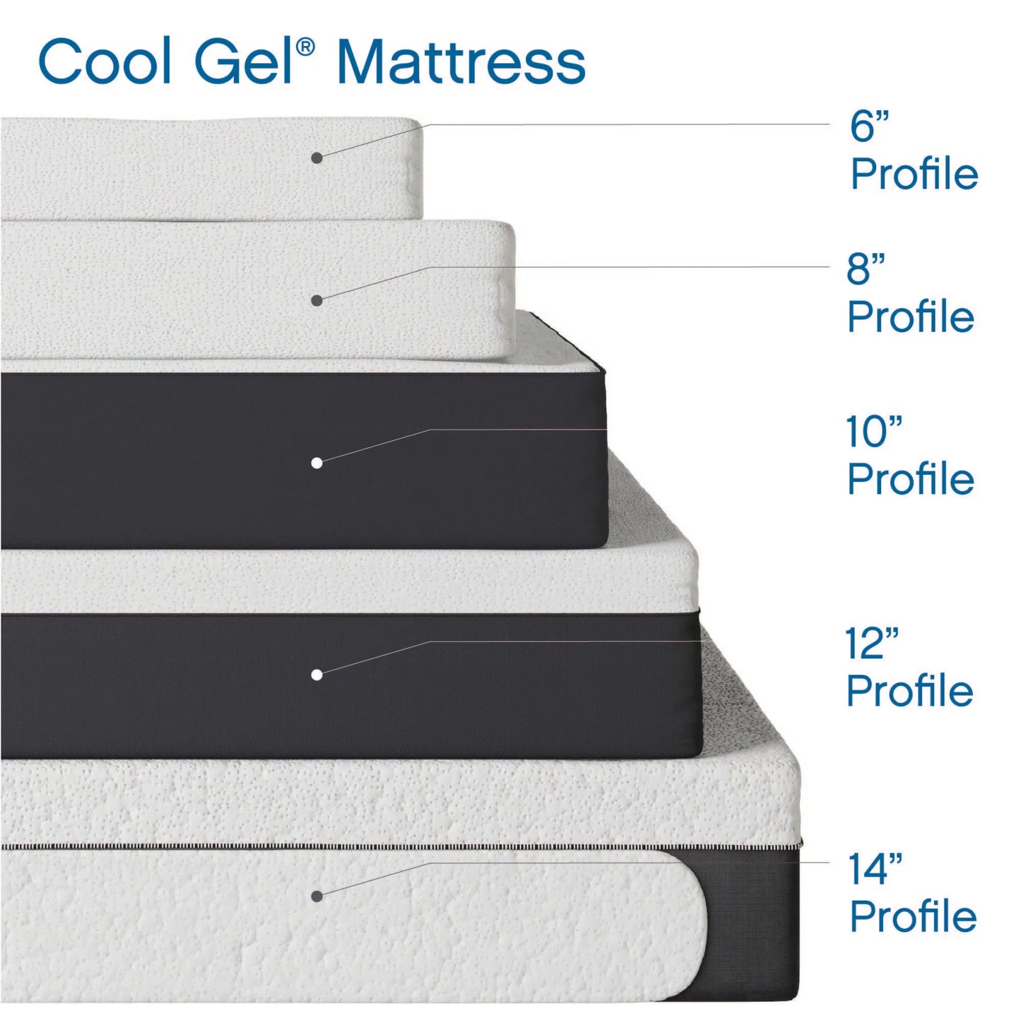 14" Twin Medium Tight Top Gel Memory Foam Mattress with Bonus Pillow