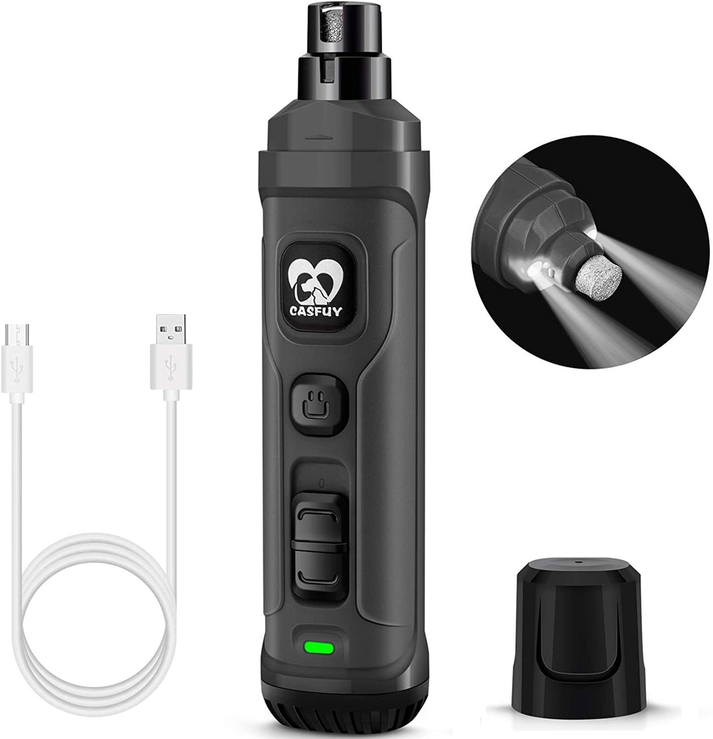 Say goodbye to pet nail trimming struggles! ๐พโจ Check out the Dog Nail Grinder - now with 2 LED lights and a powerful 2-speed motor for a quiet, painless grooming experience for dogs and cats of all sizes! ๐ #PetGrooming #DogLovers #CatCare