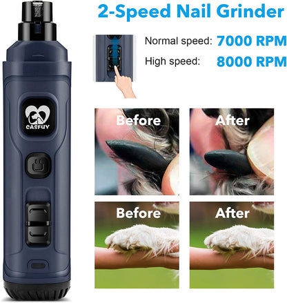 Say goodbye to pet nail trimming struggles! 🐾✨ Check out the  Dog Nail Grinder - now with 2 LED lights and a powerful 2-speed motor for a quiet, painless grooming experience for dogs and cats of all sizes! 💙 #PetGrooming #DogLovers #CatCare