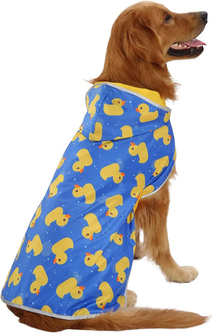 Stylish and Functional Reversible Hooded Raincoat for Dogs – Keep Your Pup Dry and Fashionable in Any Weather!