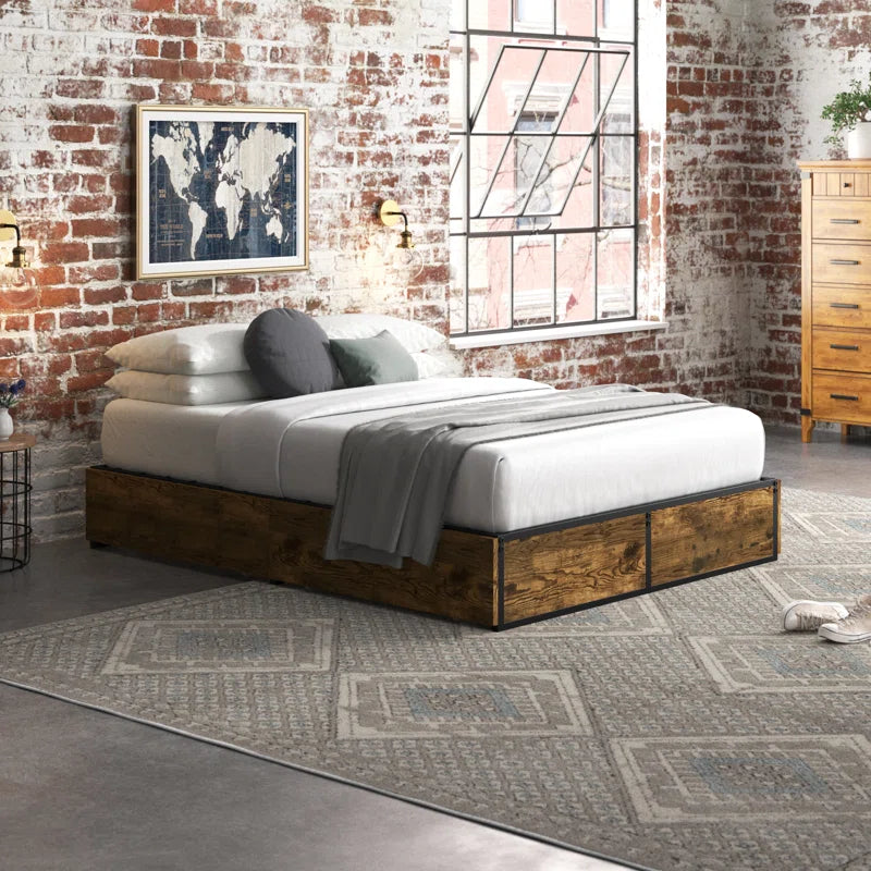 Julana Storage Platform Bed with 4 Drawers No Headboard