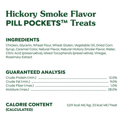 Pill Pockets for Dogs Hickory Smoke Large, Capsule Size Soft Dog Treats, 7.9 Oz (30 Pk)