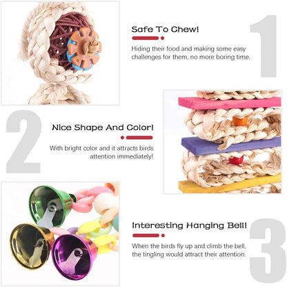 Brighten your bird's day with our  3 Pack Toy Set! 🐦🎉 Perfect for parrots, parakeets, and lovebirds! 🐥💖 #BirdToys #HappyBirds