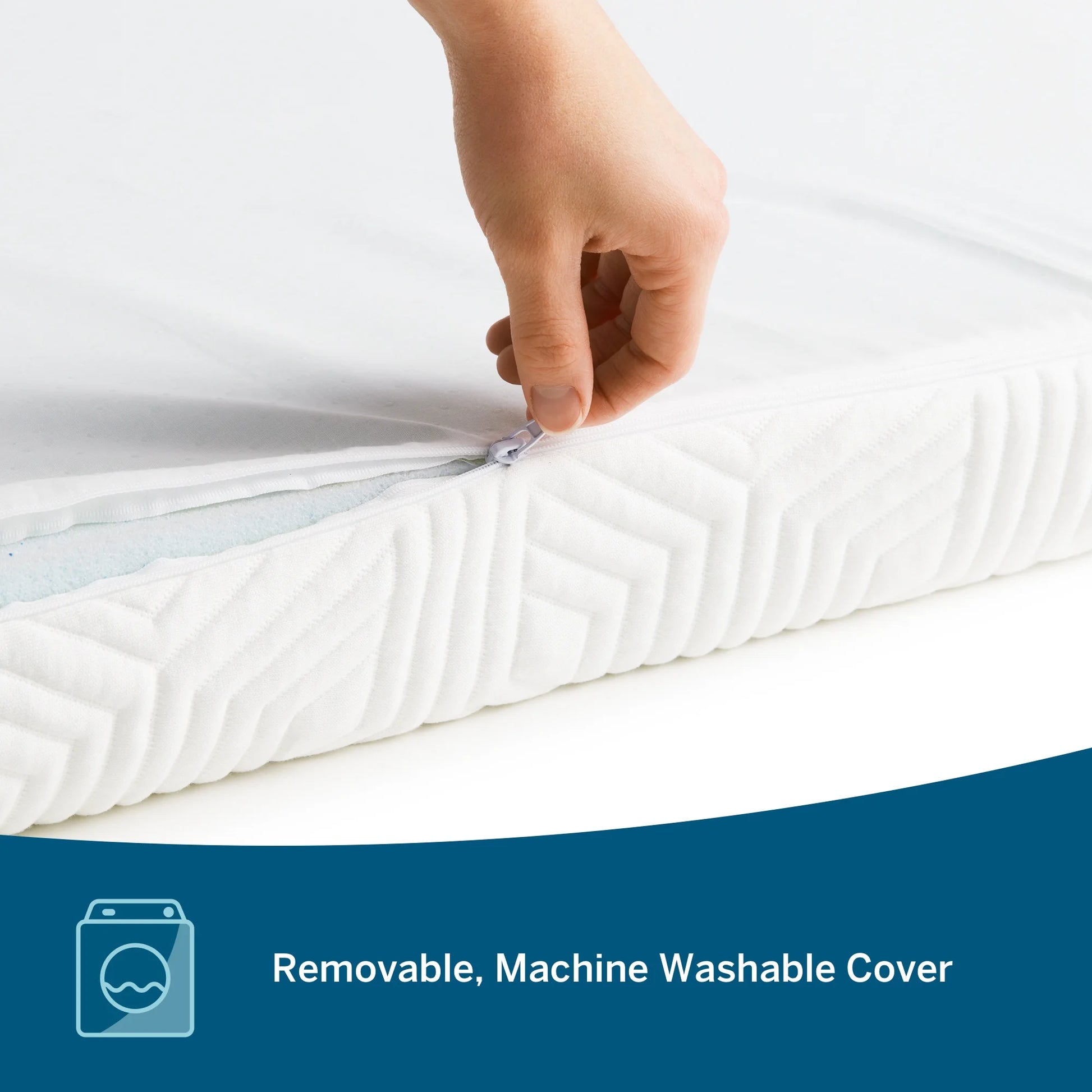 4" Gel Memory Foam Mattress Topper, Queen - Infused with Cooling Gel and Aloe, Washable Cover