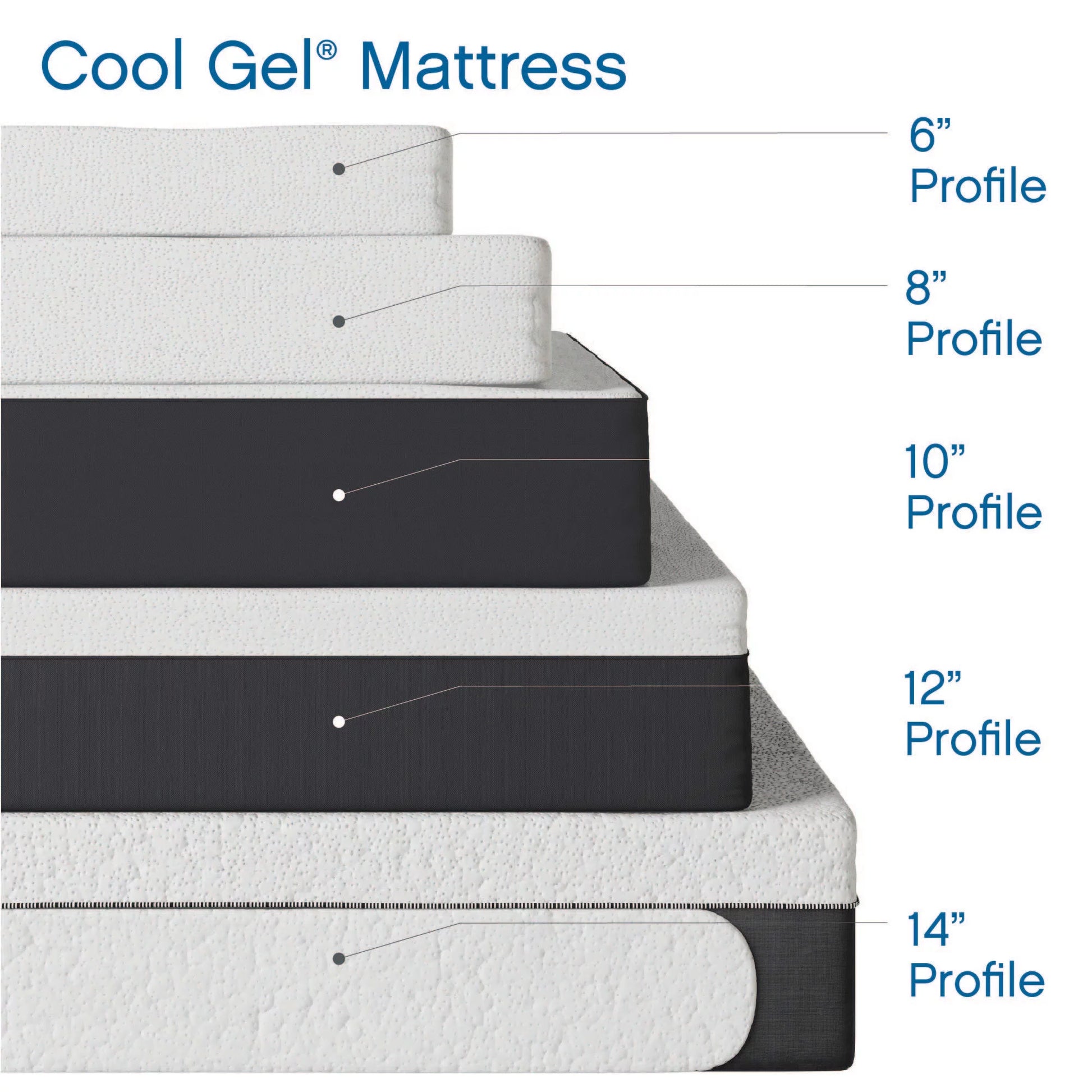 14" Twin Medium Tight Top Gel Memory Foam Mattress with Bonus Pillow