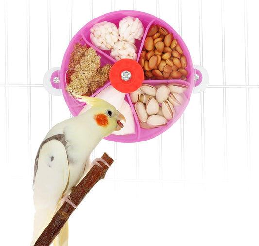 Elevate Playtime with the Purple Bird Foraging Wheel Toy for Happy Parrots and Parakeets! 🐦💜