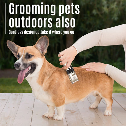 Cordless Dog Grooming Kit, Dog Clippers, Professional Quiet Electric Pets Hair Trimmers
