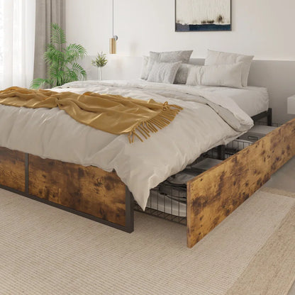 Julana Storage Platform Bed with 4 Drawers No Headboard