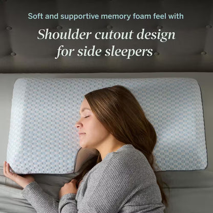 Bamboo Charcoal and Gel Memory Foam Side Sleeper King Pillow