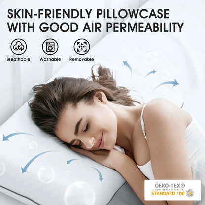 Cooling Gel Memory Foam Pillow, Standard Size Neck Support, 25"X16"