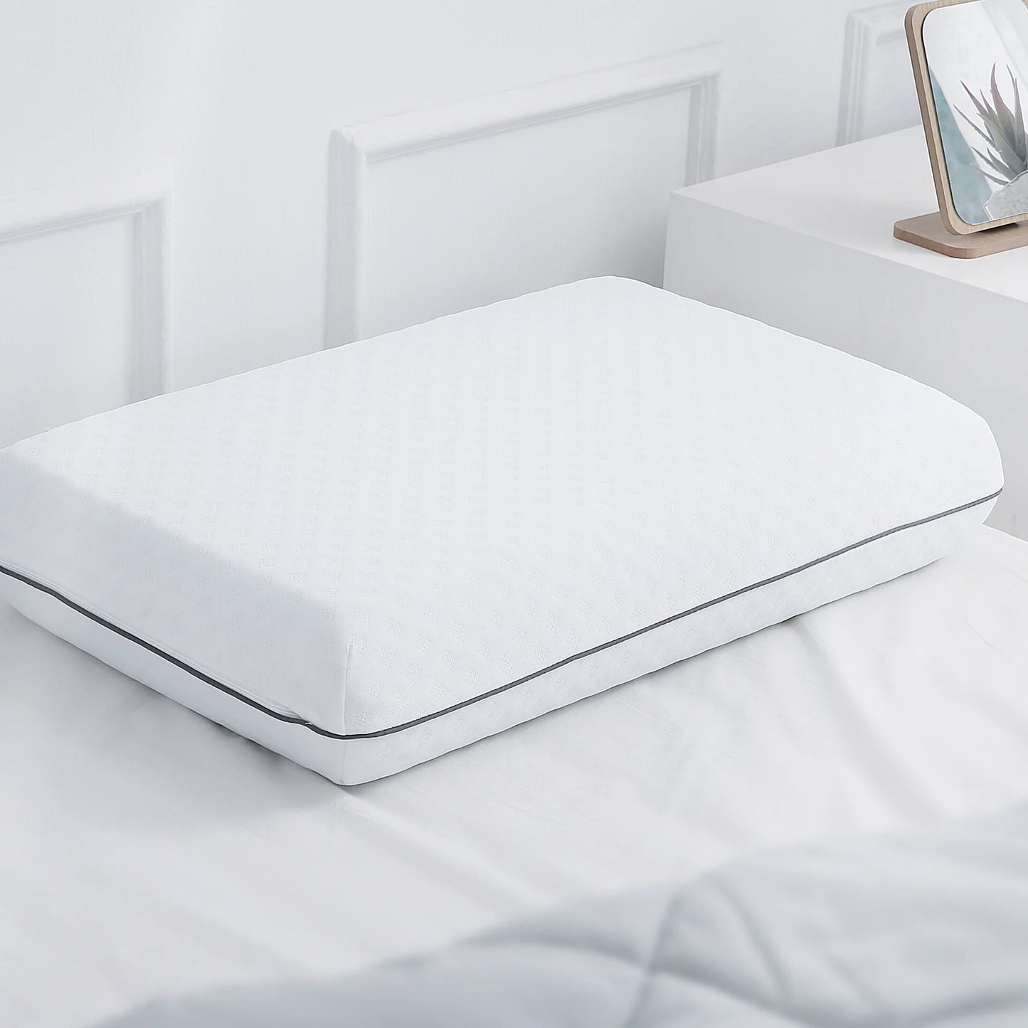 Cooling Gel Memory Foam Pillow, Standard Size Neck Support, 25"X16"