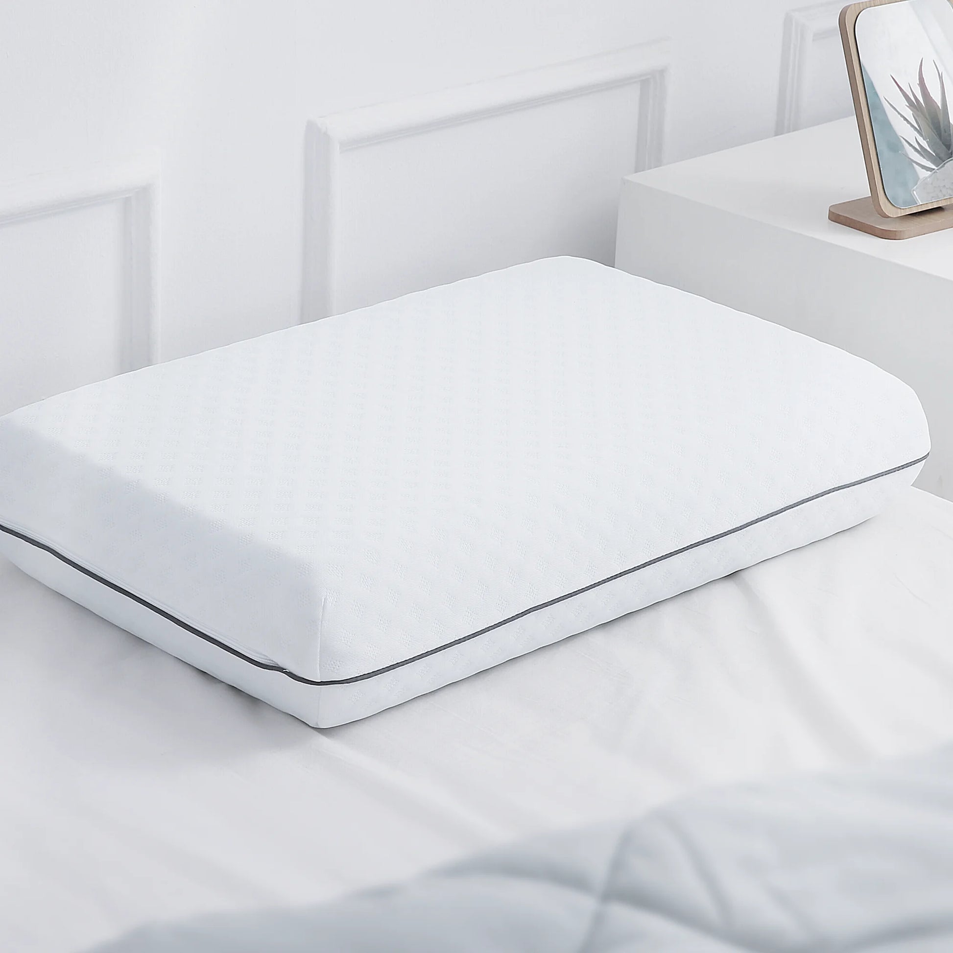 Cooling Gel Memory Foam Pillow, Standard Size Neck Support, 25"X16"