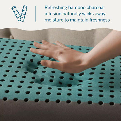 Bamboo Charcoal and Gel Memory Foam Side Sleeper King Pillow