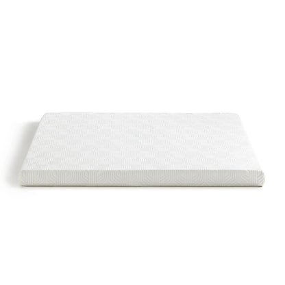 4" Gel Memory Foam Mattress Topper, Queen - Infused with Cooling Gel and Aloe, Washable Cover