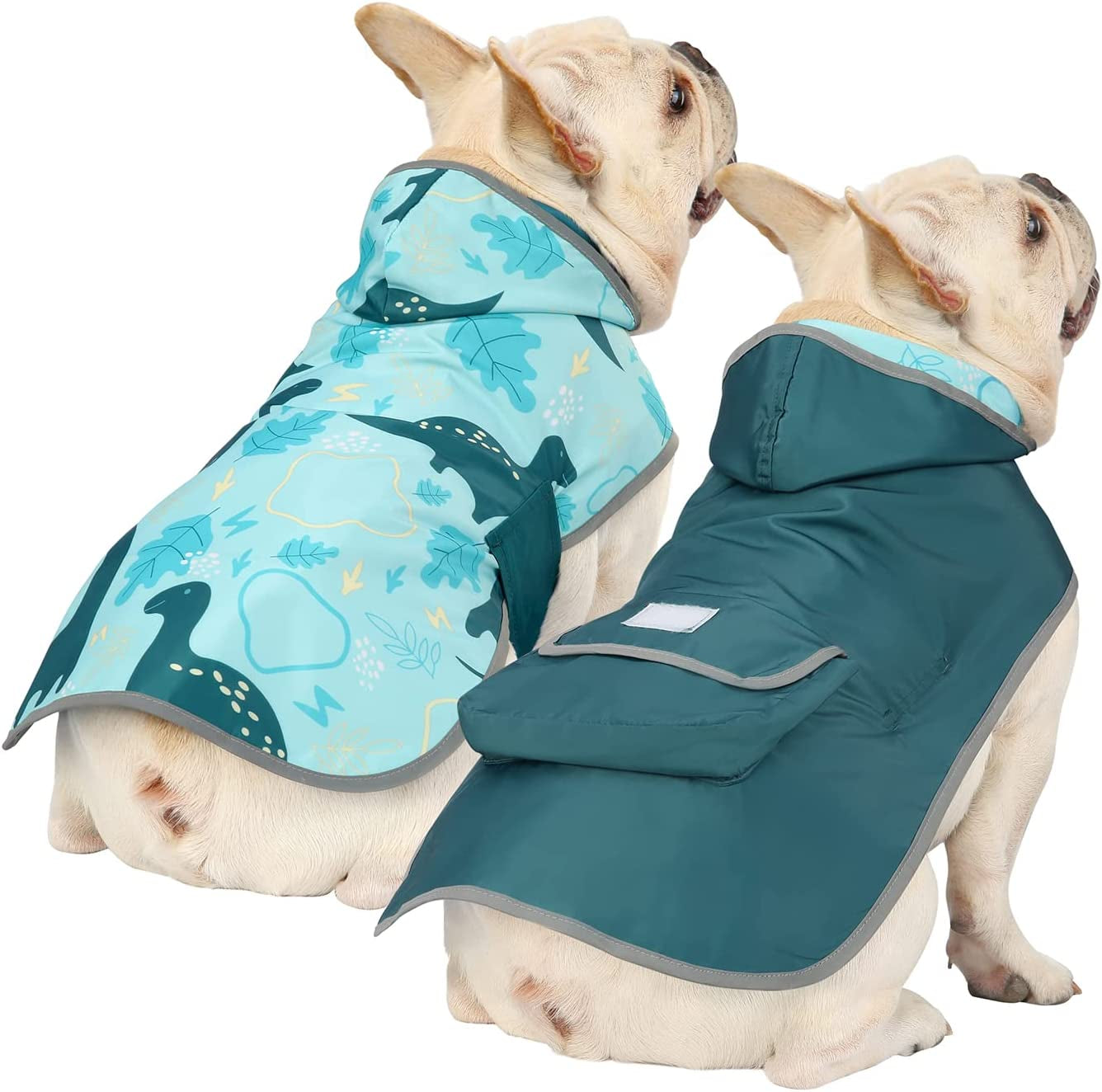 Stylish and Functional Reversible Hooded Raincoat for Dogs – Keep Your Pup Dry and Fashionable in Any Weather!