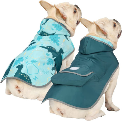 Stylish and Functional Reversible Hooded Raincoat for Dogs – Keep Your Pup Dry and Fashionable in Any Weather!